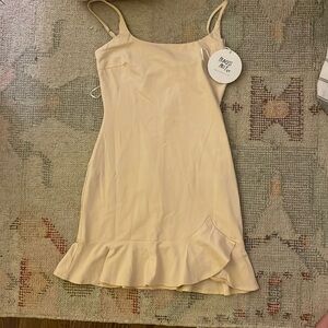 cream tight dress